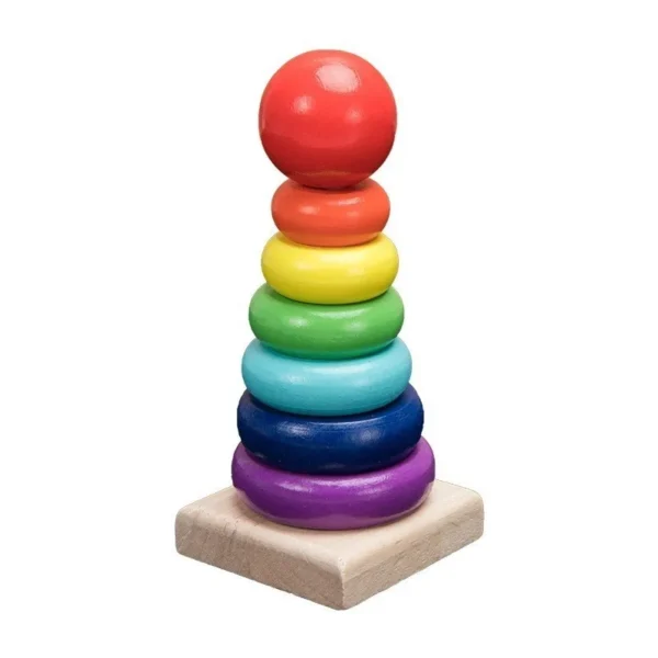 Torre Colorida Montessori Brinquedos Educativos Bebê Infantil Criança - Image 2
